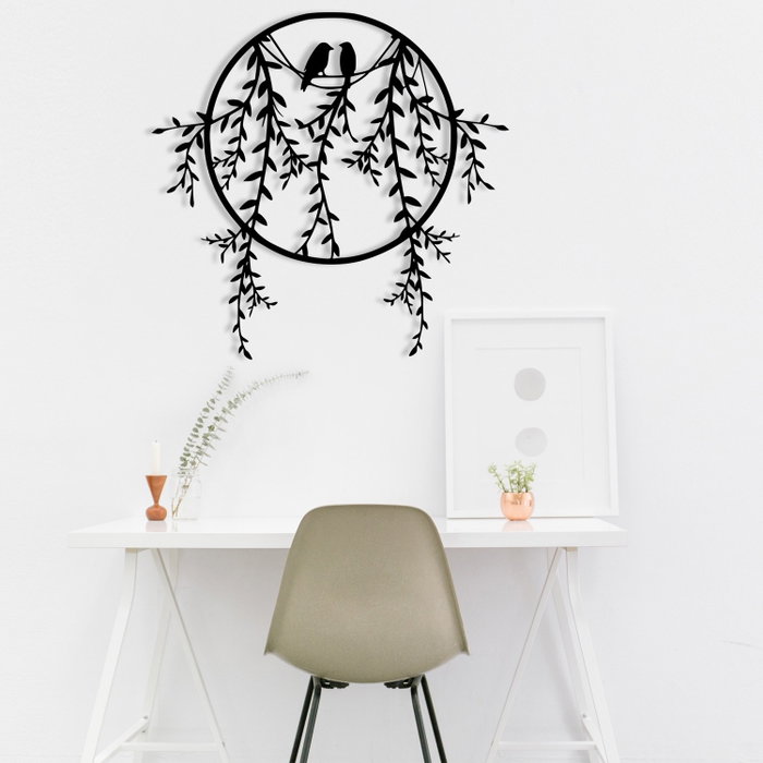 Wallity Sirayet Escultura de pared de metal negra